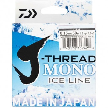 Леска DAIWA J-Thread Mono Ice Line 50м 0.15мм (прозрачная)