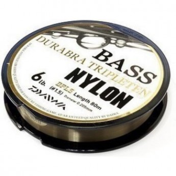 Монолеска DAIWA Bass Durabra Tripleten 1,5 6Lb( 0,205 мм ) 80м Монолеска DAIWA Bass Durabra Tripleten 1,5 6Lb( 0,205 мм ) 80м
